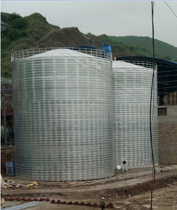 利通粮食钢板仓的安装全过程不用热焊接